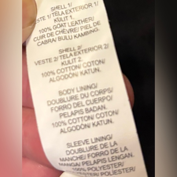 LUCKY Brand 100% Goat Leather Asymmetrical Moto Jacket, Black, Women's XS, EUC - Picture 8 of 10